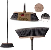 Miotły, szufle, mopy - York ECO NATURAL by Miotła domowa z recyklingu WOOD & COFFEE do zamiatania ECO NATURAL by kij wzmacniany 120 cm czarno brązowa 1 sztuka oficjalny sklep internetowy 3052170-010014 - miniaturka - grafika 1