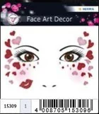 Stroje karnawałowe - Herma Love naklejka do zdobienia twarzy - miniaturka - grafika 1
