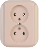 Gniazdka elektryczne - Abex Gniazdo Topaz-Bis 2x2P+Z beżowe - miniaturka - grafika 1