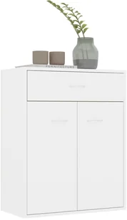 vidaXL Szafka na wysoki połysk, biała, 60 x 30 x 75 cm, płyta wiórowa - Szafki do salonu - miniaturka - grafika 6