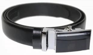 Complex (PL) Wizytowy Pasek Skórzany 30 mm (PL) Pełna Klamra AUTOMAT/ZĄBEK Garnitur CZARNY Zaokrąglony AZ30/KAZ69 - Paski - miniaturka - grafika 2