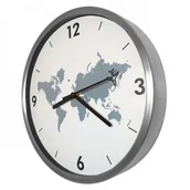 Zegary - Atrix Zegar dookoła świata aluminiowy s.cichy /30cm AL02SS_MS - miniaturka - grafika 1