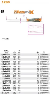 Beta WKRĘTAK PŁASKI BETAMAX 2.5X75MM 1290/2.5X75 - Śrubokręty - miniaturka - grafika 2
