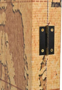 vidaXL Składany parawan, 160x180 cm, nadruk mapy świata, żółty - Parawany - miniaturka - grafika 4