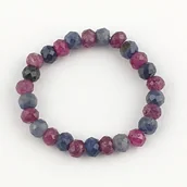 Wróżbiarstwo i radiestezja - Fraida.pl Pierścionek elastyczny -  Rubin i Szafir PE-012 - miniaturka - grafika 1