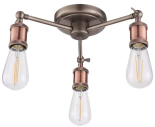 Endon Sufitowa LAMPA rustykalna HAL 76124 Endon metalowa OPRAWA regulowany PLAFON pająk spider miedź cyna 76124 - Lampy sufitowe - miniaturka - grafika 4