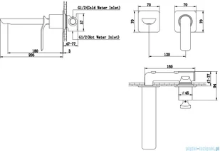 Kohlman Experience black bateria podtynkowa umywalkowa czarny mat QW180EB | - Baterie podtynkowe - miniaturka - grafika 2