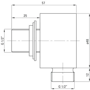 Deante Cascada Przyłącze kątowe węża okrągłe NAC N54K NAC N54K - Akcesoria do armatury i ceramiki - miniaturka - grafika 3