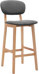 vidaXL Krzesła barowe, 2 szt., jasnoszare, tapicerowane tkaniną - Taborety i hokery - miniaturka - grafika 3