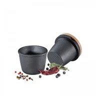 Pozostałe akcesoria kuchenne - Zassenhaus Żeliwny moździerz do przypraw z bukową pokrywką, ZS-076080 - miniaturka - grafika 1