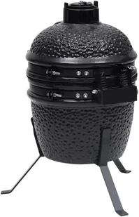 vidaXL Lumarko Ceramiczny grill kamado z wędzarnią, 2-w-1, 56 cm, czarny! 316093 - Grille - miniaturka - grafika 8