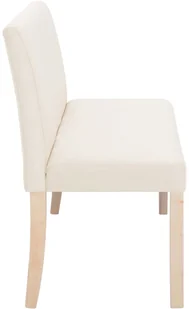 vidaXL Ławka, 139,5 cm, kremowa, poliester vidaXL - Ławki do przedpokoju - miniaturka - grafika 13