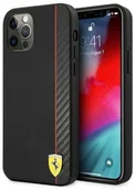 Etui i futerały do telefonów - Ferrari FESAXHCP12LBK iPhone 12 Pro Max 6,7" czarny/black hardcase On Track Carbon Stripe hurtel-77270-0 - miniaturka - grafika 1