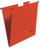 Teczki i skoroszyty - FALKEN Teczka zawieszkowa Falken Unireg opakowanie 25 szt. Wyprodukowano w Niemczech. Tekturowa A4 z plastikową fiszką do opisu czerwona Idealna do kartoteki do biur i urzędów. Certyfikat Błękitny Anioł 80002496 - miniaturka - grafika 1