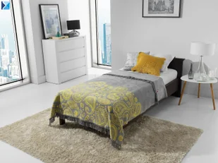 Koc 150/200cm - PANTOFELEK ( żółty / szary ) - Koce - miniaturka - grafika 4