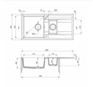 Deante ERIDAN ZQES513 szary - Zlewozmywaki Deante ERIDAN ZQES513 szary - Zlewozmywaki - miniaturka - grafika 5