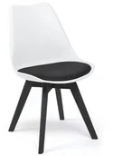 Krzesła - EMWOmeble NOWOCZESNE KRZESŁO 53E-7 BIAŁO-CZARNY, NOGI CZARNE 4929 - miniaturka - grafika 1