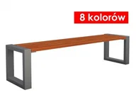 Ławki ogrodowe - Miejska ławka z drewnianym siedziskiem 180cm Mafira P4-A91 - miniaturka - grafika 1