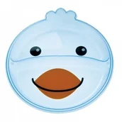 Miseczki i talerzyki dla dzieci - Canpol babies Canpol Talerz z podziałką Zwierzątka 74/005 : Kolor - Niebieski - miniaturka - grafika 1