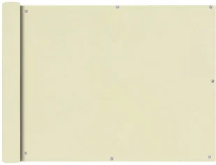 vidaXL Parawan balkonowy z tkaniny oxford 90x600 cm kremowy 42339 - Parasole ogrodowe - miniaturka - grafika 5