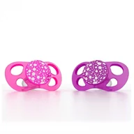 Smoczki uspokajające - Twistshake Smoczki uspokajające Mini 0m+, Różowy/Fioletowy, 2 szt. - miniaturka - grafika 1