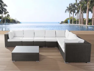 Beliani Zestaw poszewek na poduszki do mebli ogrodowych GRANDE beżowe - Poduszki ogrodowe - miniaturka - grafika 2