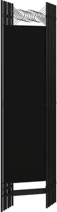 vidaXL Parawan 6-panelowy, czarny, 240 x 180 cm vidaXL - Parawany - miniaturka - grafika 4