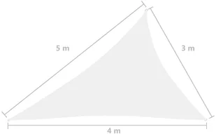 vidaXL Trójkątny żagiel ogrodowy, tkanina Oxford, 3x4x5 m, biały vidaXL - Parasole ogrodowe - miniaturka - grafika 7