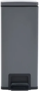 FENIKS vidaXL z pedałem bezdotykowy 30 L szary stal 149572 - Kosze na śmieci - miniaturka - grafika 3