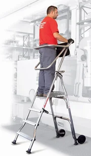 Faraone 996 99675034 Drabina magazynowa 3 stopniowa wysokość robocza 2,52m) 75034-uniw - Drabiny - miniaturka - grafika 2