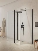 Ścianki i drzwi prysznicowe - New Trendy EXK-0101 EXK-0101 Kabina prysznicowa NEW MODUS BLACK walk-in 80x200 szkło czyste 8 mm Active Shield - miniaturka - grafika 1