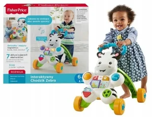 Fisher Price Interaktywny Chodzik Zebra * - Pchacze - miniaturka - grafika 2
