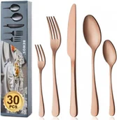 Wesele i ślub - BEWOS BEWOS ROSE Gold komplet sztućców 30 el. różowe złoto 52151700.2 - miniaturka - grafika 1