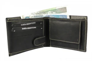 BETLEWSKI (PL) Portfel Męski Skórzany BETLEWSKI (PL) Skóra Zamszowa Poziomy Bez zapięcia BPM-ND-71 - Portfele - miniaturka - grafika 2