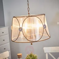 Lampy sufitowe - Lampa wisząca Letizia z prześwitującą organzą - miniaturka - grafika 1