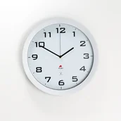Zegary - AJ Produkty Zegar ścienny, 380 mm, biały, srebrny - miniaturka - grafika 1