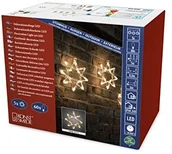 Pozostałe oświetlenie - Konstsmide 4449 103 kurtyna świetlna, ""5 gwiazdy""/do akrylowa na zewnątrz (IP44)/60 ciepłe białe diody LED/zewnętrzny transformator 24 V/przezroczysty przewód 4449-103 - miniaturka - grafika 1