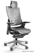 Fotele i krzesła biurowe - Unique Fotel biurowy WAU 2 czarny elastomer szary W-709-B-TPE8)  W-709-B-TPE8 - miniaturka - grafika 1