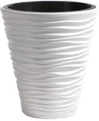 Donice - Prosperplast Doniczka Sand z wkładem biały - miniaturka - grafika 1