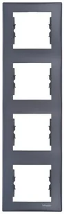 Schneider SEDNA Ramka poczwórna pionowa grafitowa SDN5802070 - Klawisze i ramki - miniaturka - grafika 2