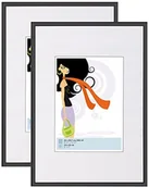 Ramki na zdjęcia - Walther Ramka z tworzywa sztucznego firmy kv130bd podwójne Pack New Lifestyle, 21 x 30 cm, czarna KV130BD - miniaturka - grafika 1