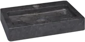Umywalki - vidaXL Lumarko Umywalka, czarna, 38x24x6,5 cm, marmur! 149187 - miniaturka - grafika 1