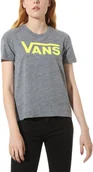 Koszulki i topy damskie - Vans t-shirt damski FLYING V CREW TEE Grey Heather/Lemon Tonic - miniaturka - grafika 1