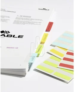 Durable Samoprzylepne jednostronne indeksy Quick Tab 40mm 48 szt. mix kolorów 8 - Zakładki indeksujące - miniaturka - grafika 2