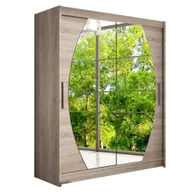 Szafy - Szafa przesuwna Pesto VIII - duża Szafa z Lustrem - miniaturka - grafika 1