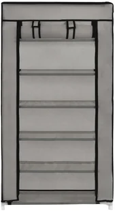 vidaXL Szafka na buty z osłoną, szara, 58x28x106 cm, tkanina - Szafki na buty - miniaturka - grafika 6