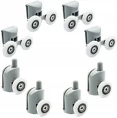 Akcesoria do armatury i ceramiki - Komplet 8 Rolek Do Kabiny Prysznicowej Rolki Kółka - miniaturka - grafika 1