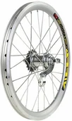 Koła rowerowe - Koło tylne 20" obręcz stożkowa, piasta samohamowna, srebrna 100150 - miniaturka - grafika 1