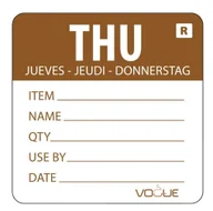 Opakowania gastronomiczne - Vogue Naklejka czwartek usuwalna | 500 szt. L069 - miniaturka - grafika 1