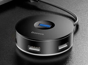 Baseus Hub USB Baseus CAHUB-G01 3x USB 2.0 1x USB 3.0 kolor czarny - Huby USB - miniaturka - grafika 13